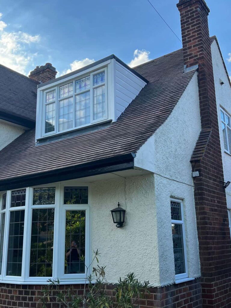 This is a photo of a dormer window which has just had some repairs carried out where the roof and the dormer meet. Works carried out by Worksop Roofing Repairs